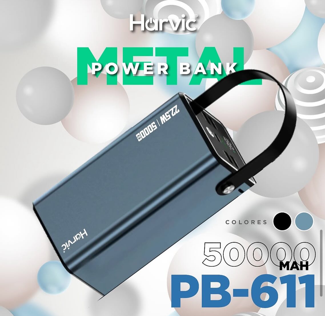 🔋 POWERBANK HARVIC DE 50.000 MAH (BANCO DE CARGA) 🔌