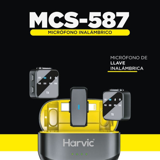 🎤 MICRÓFONOS HARVIC MCS-587 (UGC Y CREADORES) (CON IMÁN) 🧲