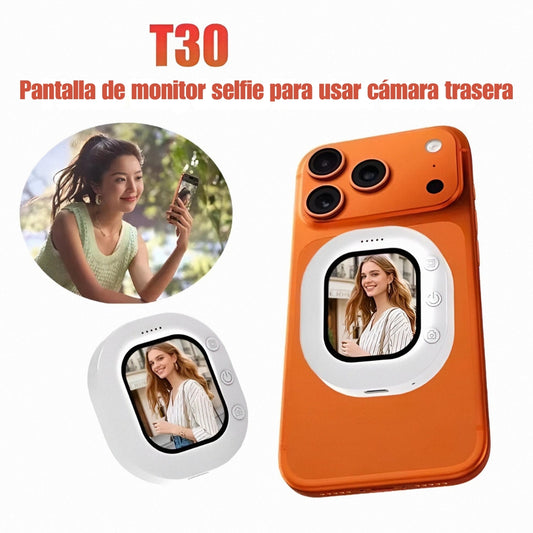 Pantalla Selfie Magnética para Celular T30 | Graba con tu cámara trasera