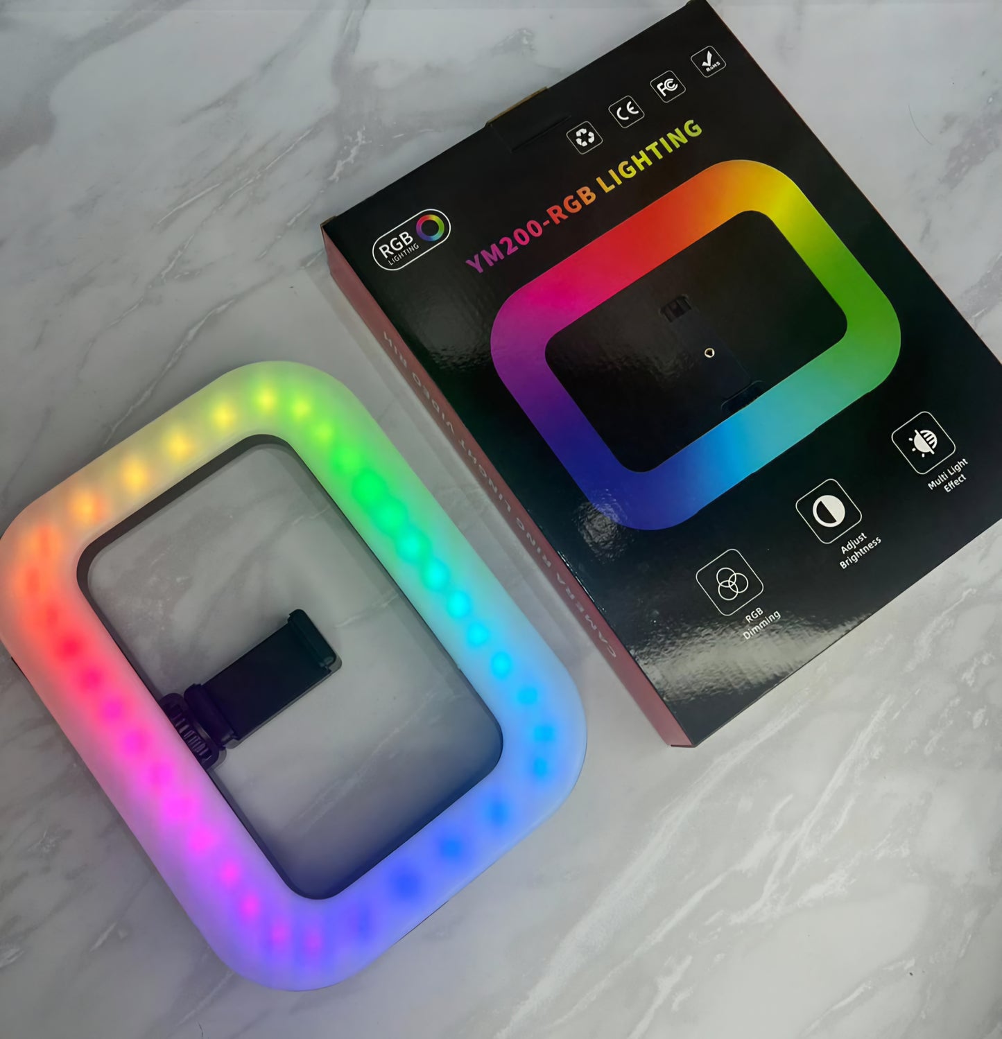 Soporte de Luz RGB Rectangular YM-200