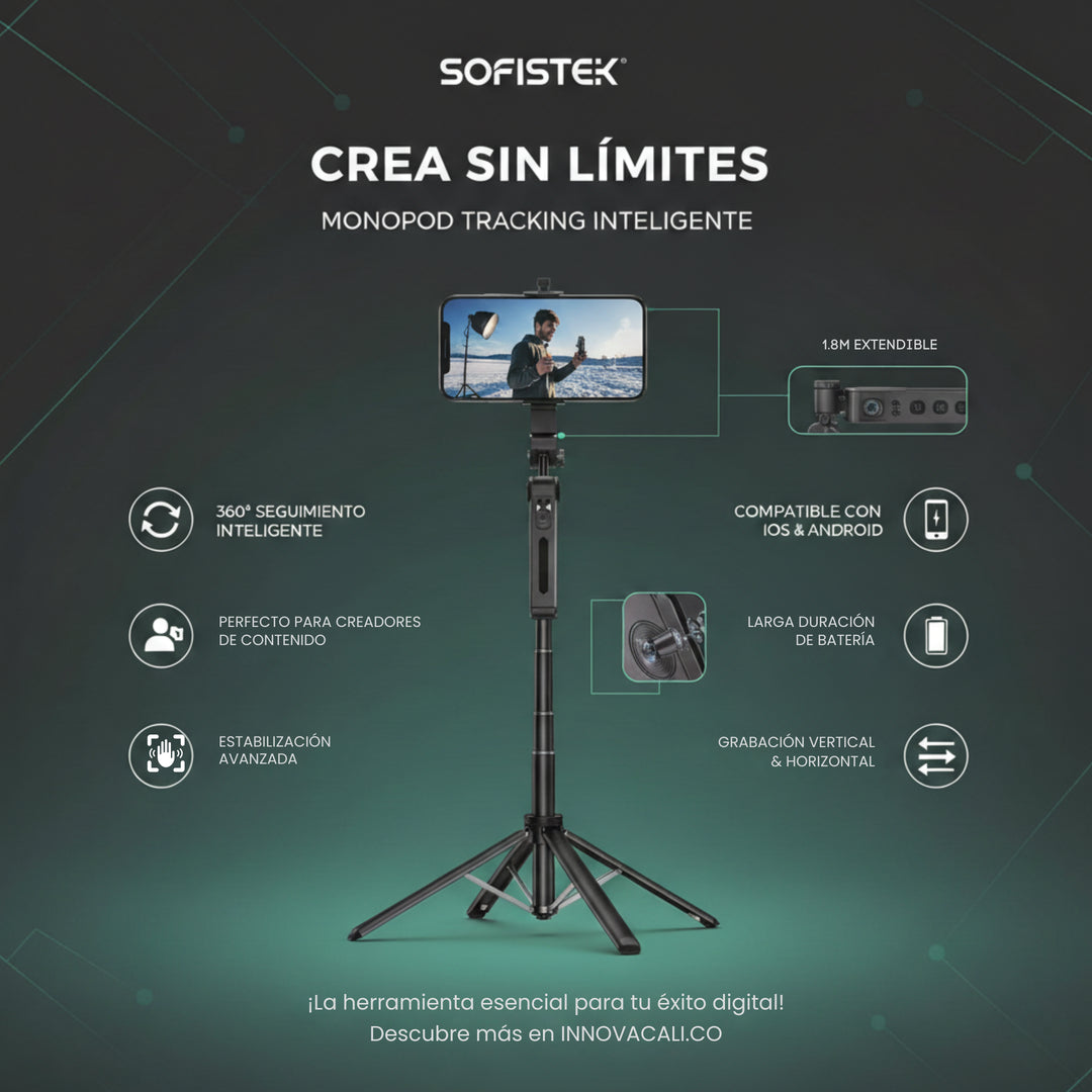Trípode Monopod con Seguimiento Facial SOFISTEK AT-SK340