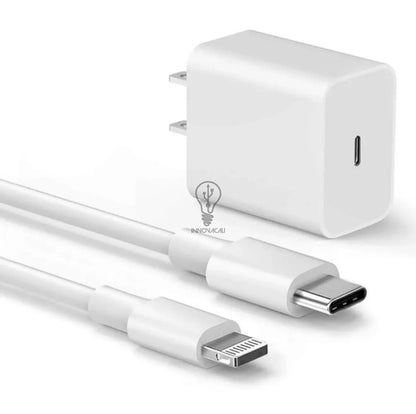 ⚡🔌 CARGADOR 20W (CARGA RÁPIDA) USB C - LIGHTNING IPHONE 11 AL 14PROMAX 🔋⚡