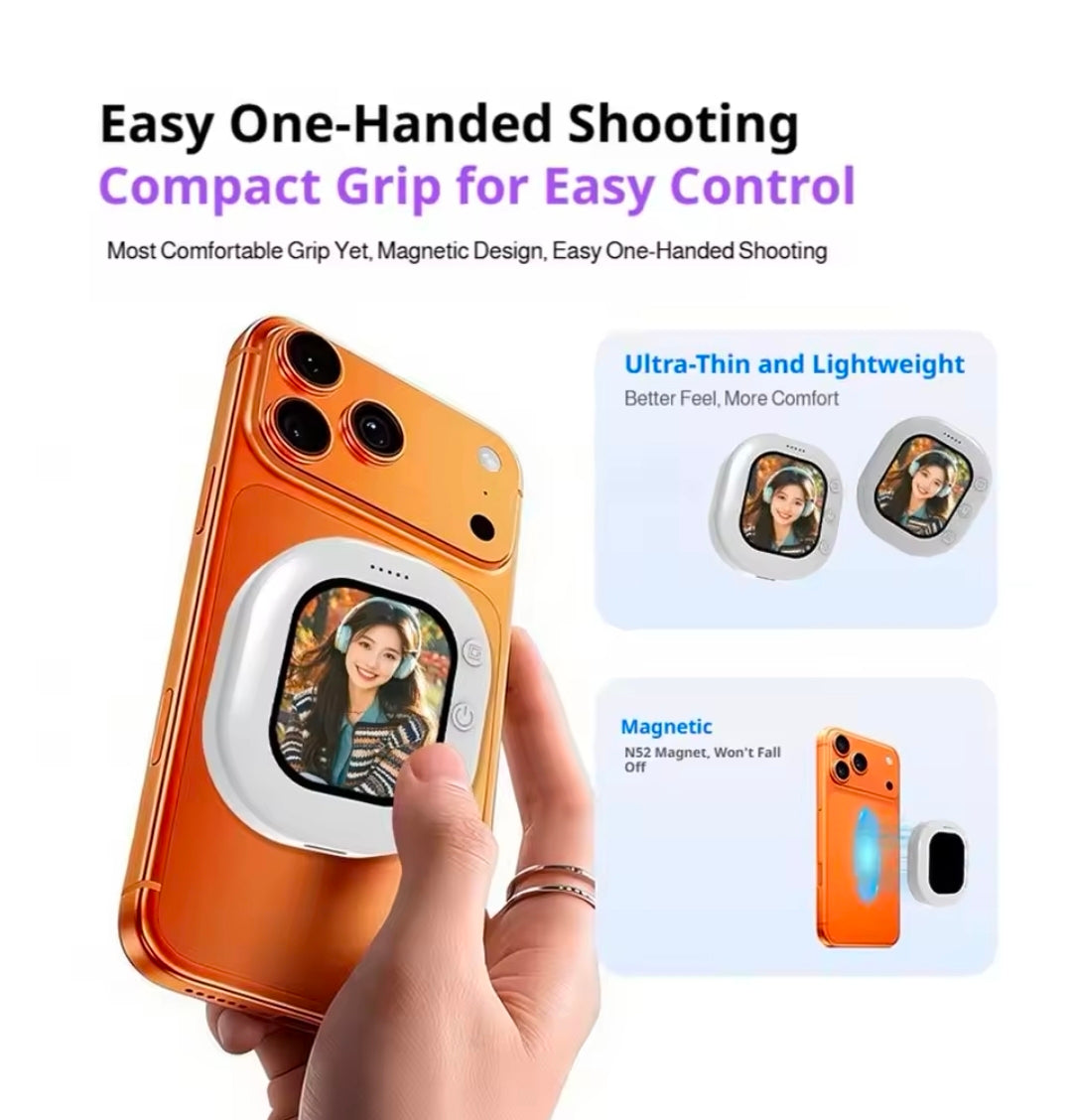 Pantalla Selfie Magnética para Celular T30 | Graba con tu cámara trasera