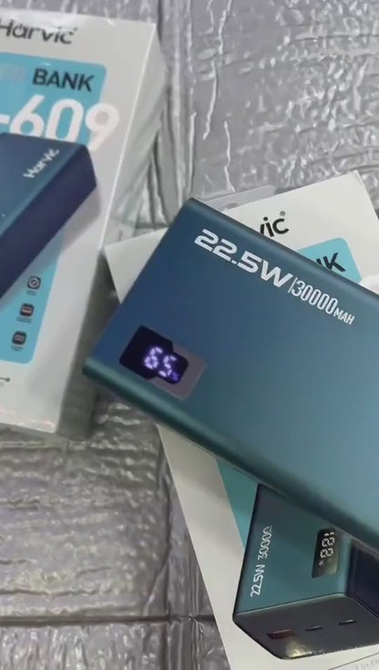 🔋 POWERBANK HARVIC PB-609 (30.000 MAH)